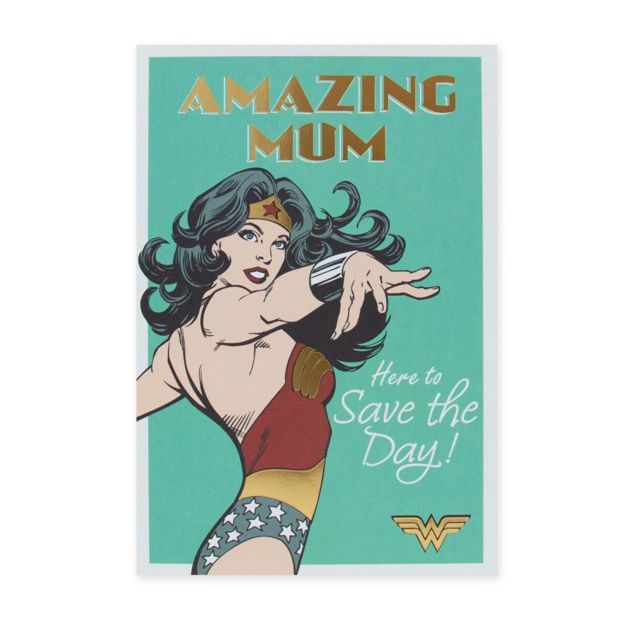 Connections from Hallmark DC Comics Wonder Woman Birthday Card for Mum - Save The Day