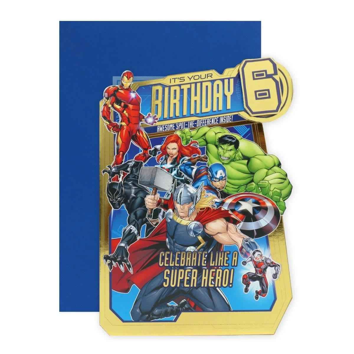 Connections from Hallmark Marvel Avengers 6th Birthday Card - Astonishing Day