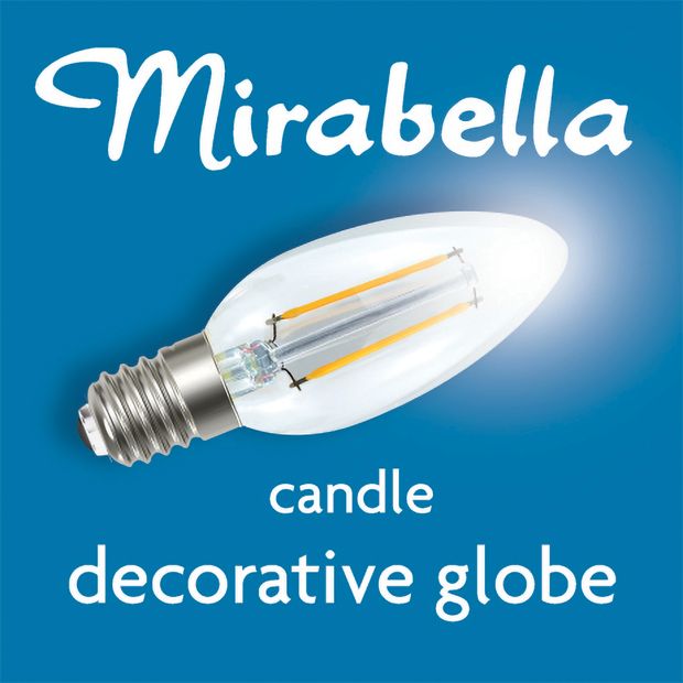 Mirabella Filament LED 2W E14 Small Edison Screw Light Bulb - Clear Warm White