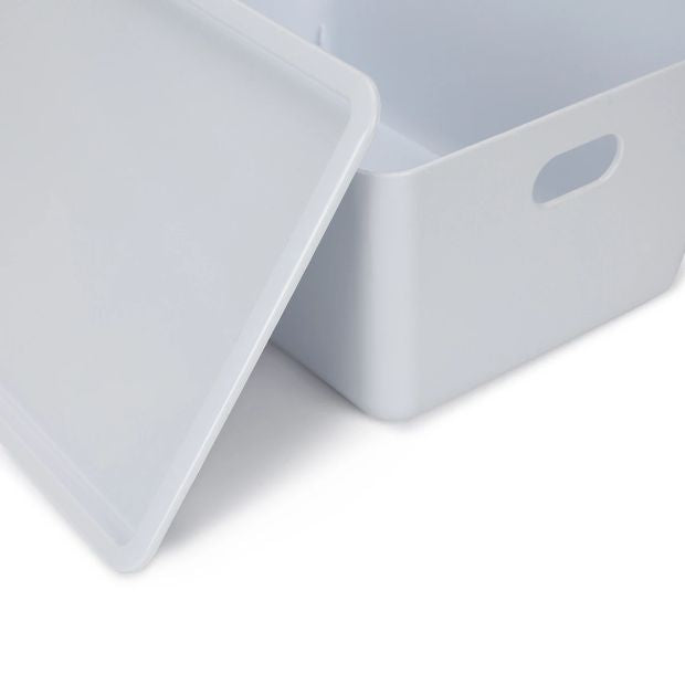 4L Smooth and Shiny Plastic Tub, White - Anko