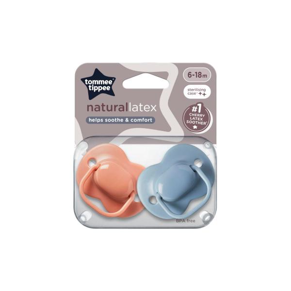 TOMMEE TIPPEE CHERRY LATEX SOOTHERS 6-18 MONTHS