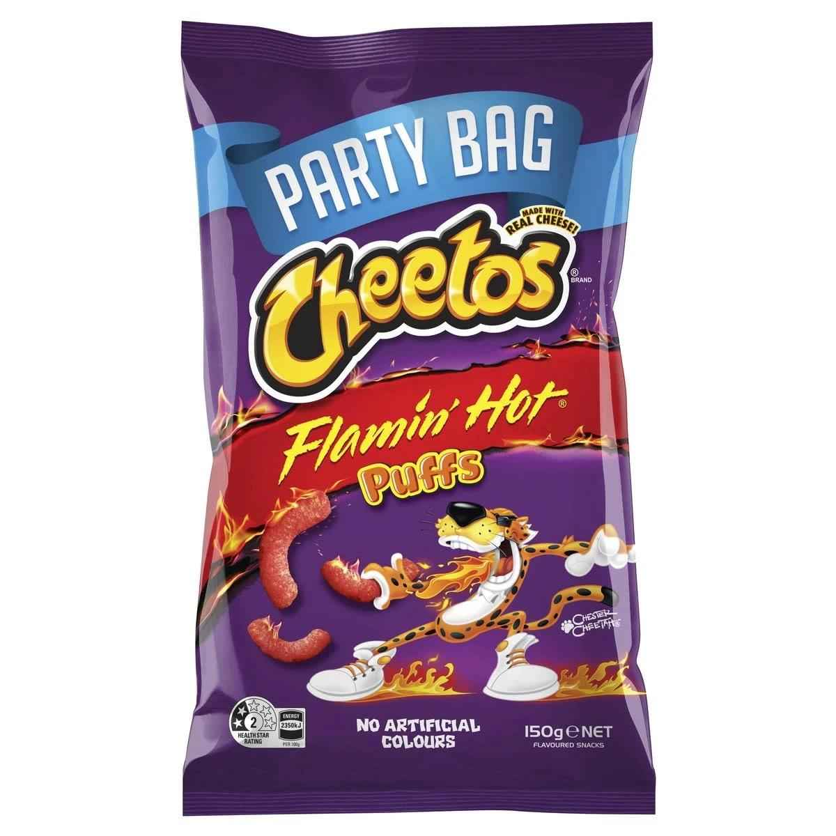 Cheetos Flamin' Hot Puffs Party Bag 150g