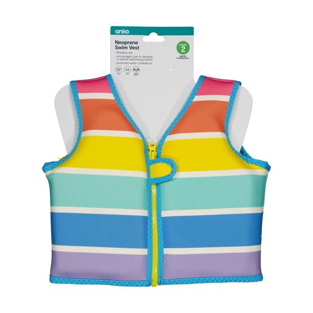 Neoprene Swim Vest, Assorted - Anko