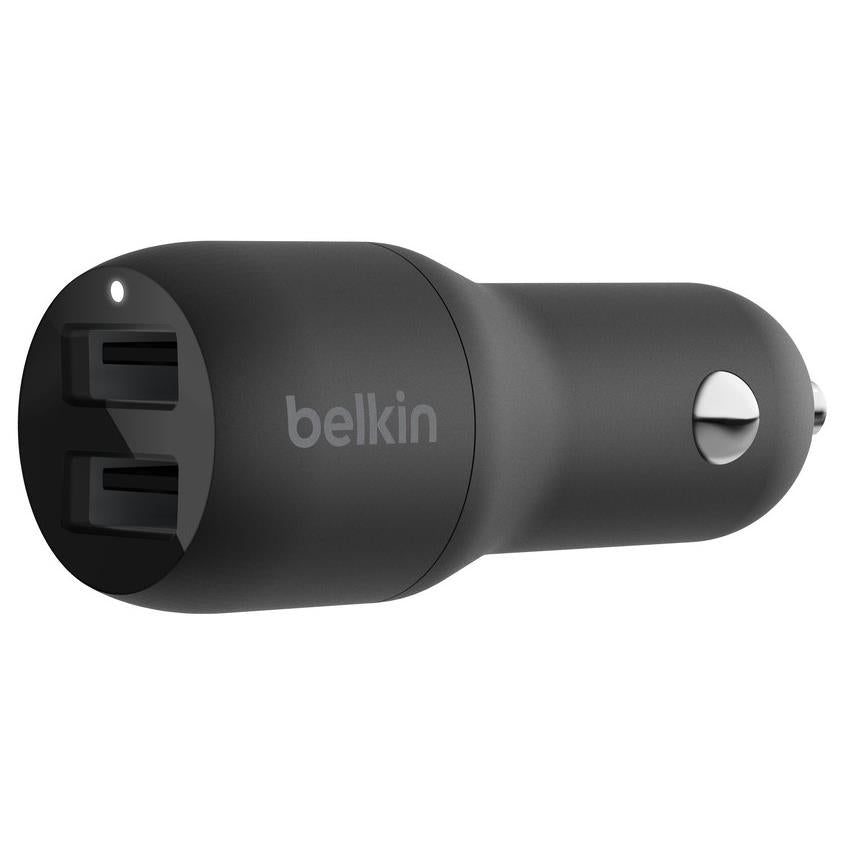 Belkin Dual USB-A Car Charger 24W (Black)