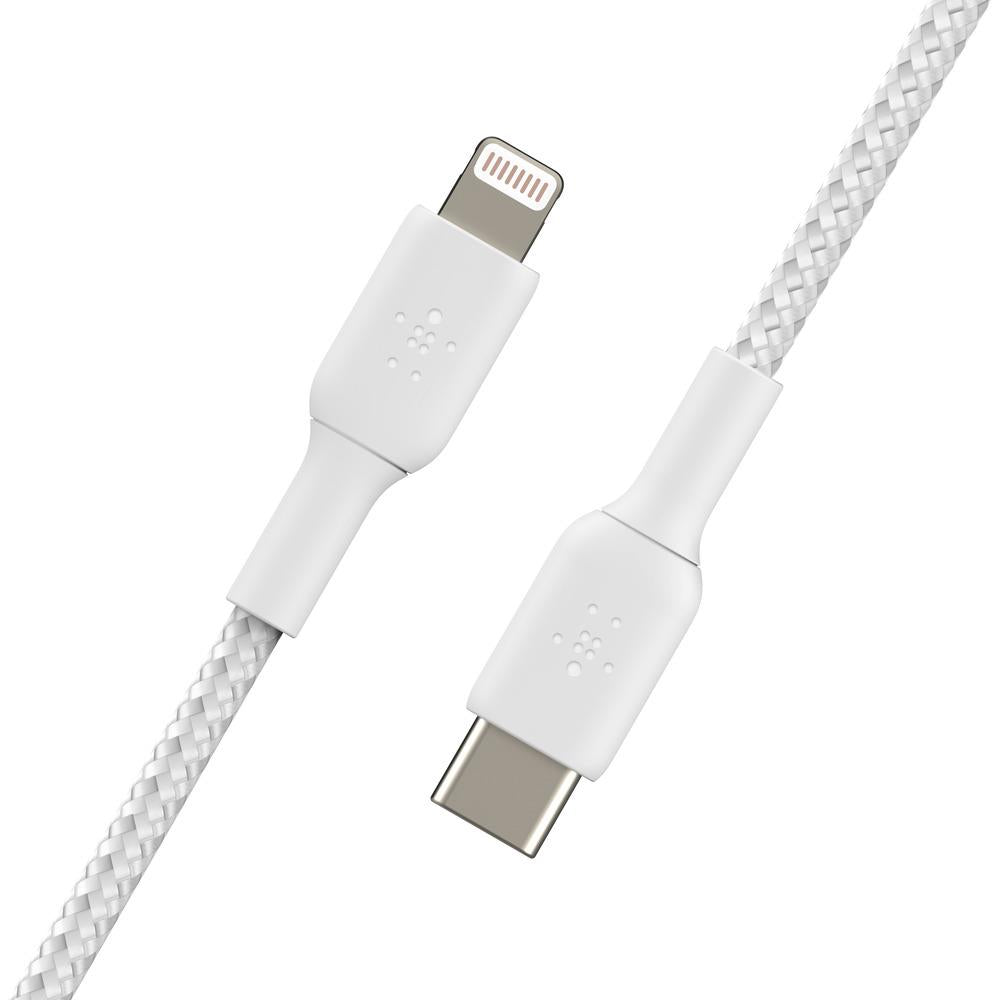 Belkin BoostUp Charge USB-C to Lightning Braided Cable 1m (White)
