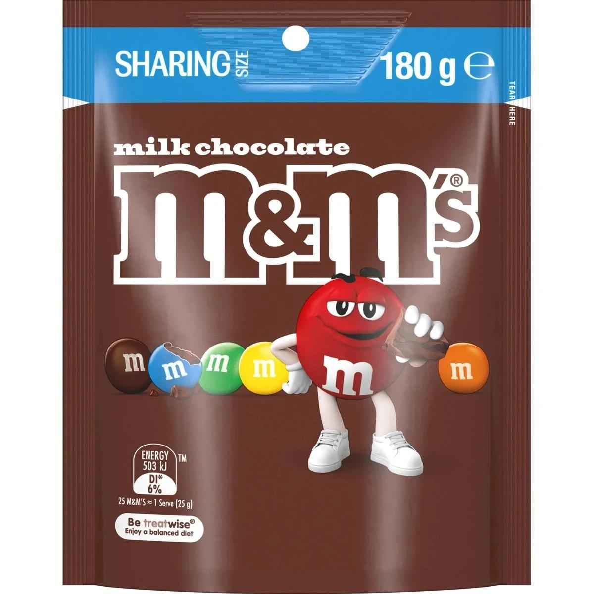 M&M's Milk Chocolate Snack and Share Bag 180g