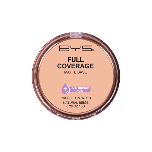 Full Coverage Pressed Powder, Natural Beige - BYS