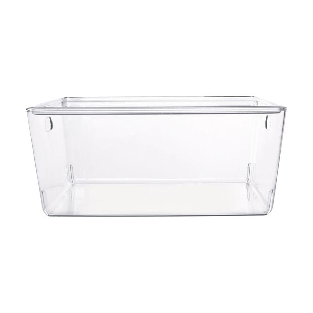 11L Smooth and Shiny Plastic Tub, Clear - Anko