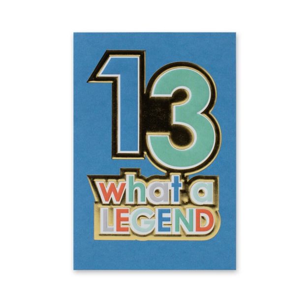 Connections from Hallmark 13th Birthday Card - What A Legend