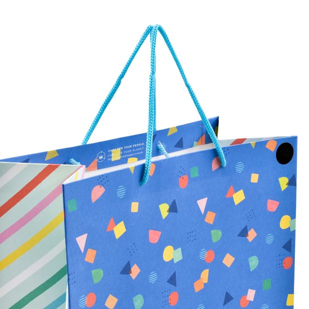 Hallmark Large Blue Colourful Confetti Gift Bag