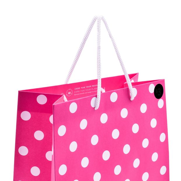 Hallmark Pink Polka Dot Gift Bag - Medium