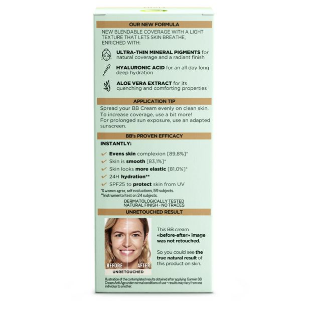 Garnier SkinActive Perfecting Care All-In-One BB Cream Anti Age - Light