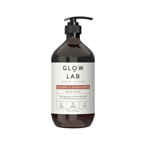 GLOW LAB COCONUT & SANDALWOOD BODY WASH 900ML