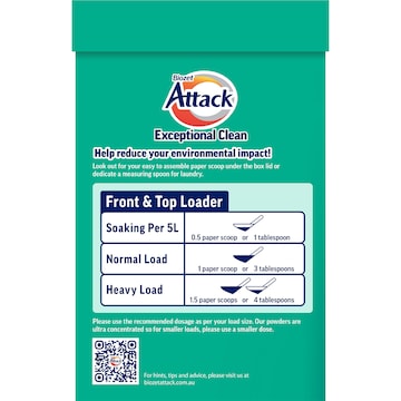 Biozet Attack Attack Front & Top Loader Laundry Powder 2kg
