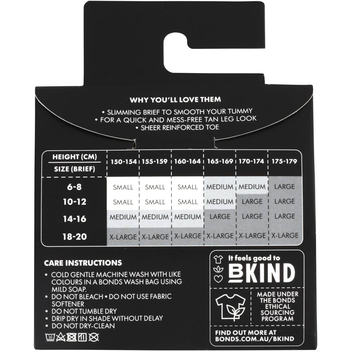 Bonds Instatan Sheer Stockings Slim Tight Light Brown Small Each