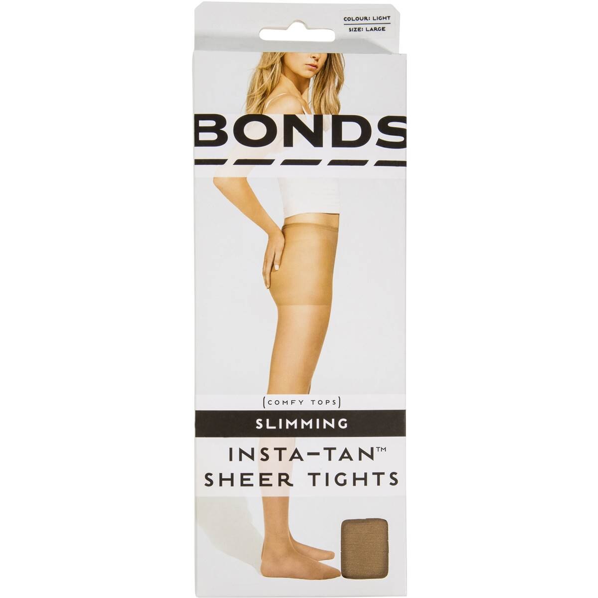 Bonds Instatan Sheer Stockings Slim Tight Light Brown Large Each