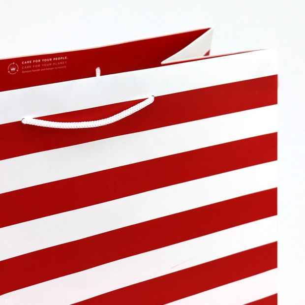 Connections from Hallmark Extra-Large Gift Bag - Red & White Stripes