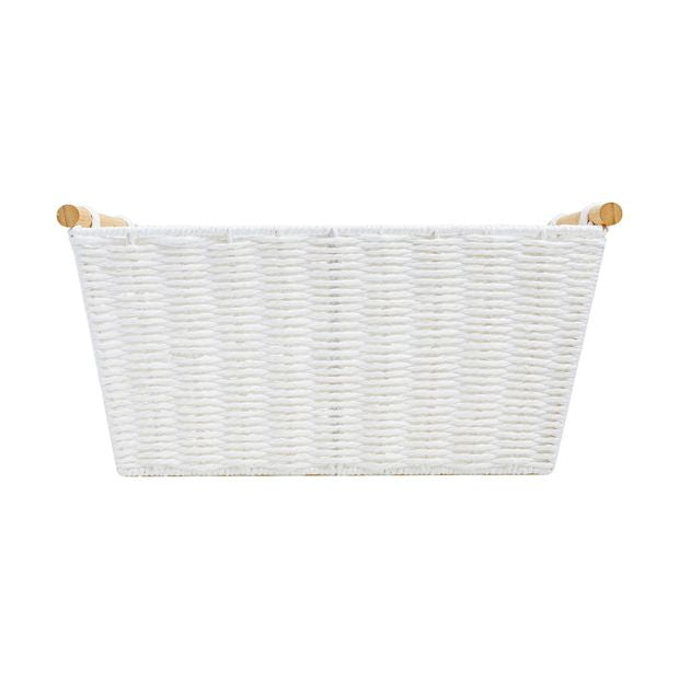 Rectangle Bamboo Handle Basket - Anko