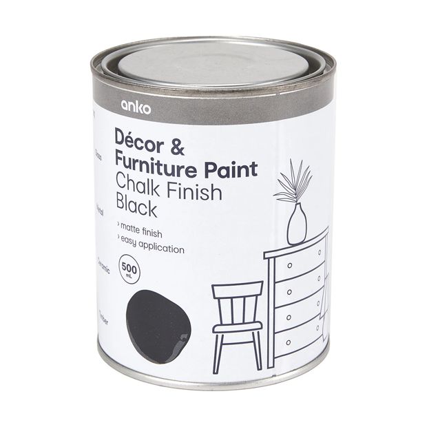 Decor & Furniture Paint, Black - Anko