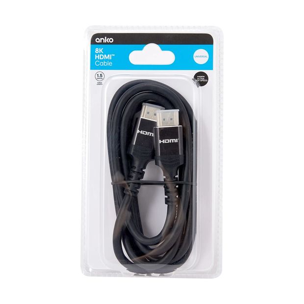 1.5m. 8K HDMI Universal Cable - Anko