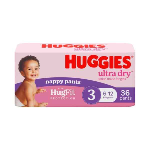 Ultra Dry Nappy Pants Girls Size 3 (6-12kg)