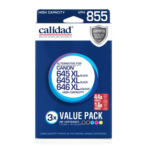 Calidad Canon 645 XL and 646 XL Ink Cartridges - 3 Pack