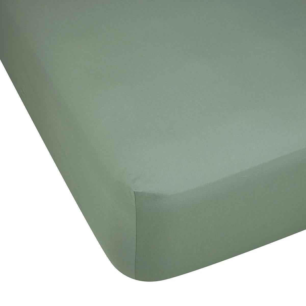 500 Thread Count Australian Grown Cotton Fitted Sheet - King Bed, Sage