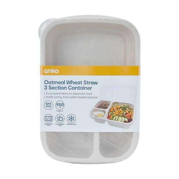 3 Section Container Lunch Box - Anko