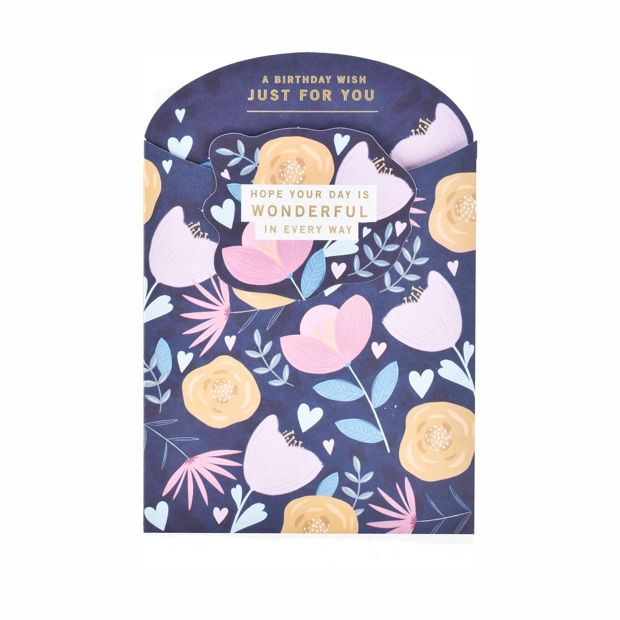 Hallmark Birthday Card - Wonderful Floral