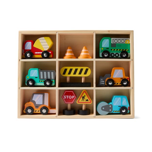 Wooden Construction Vehicle Set - Anko