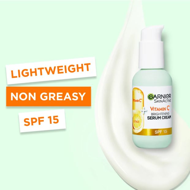 Garnier SkinActive 2 in 1 Brightening Serum Cream 50ml - Vitamin C