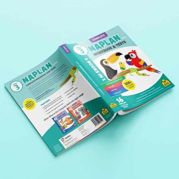 Naplan-Style Complete Workbook and Tests Year 3: 4 Books in 1