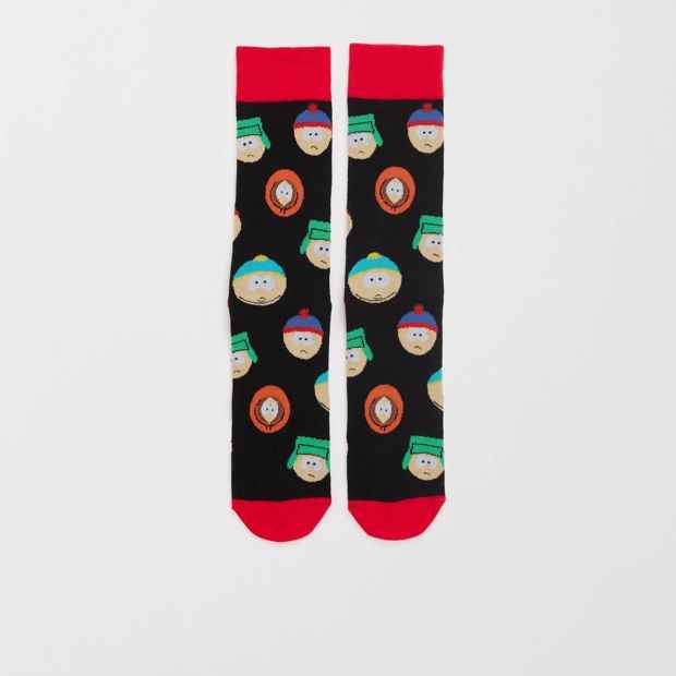 Character Print Crew Socks - Cotton Blend