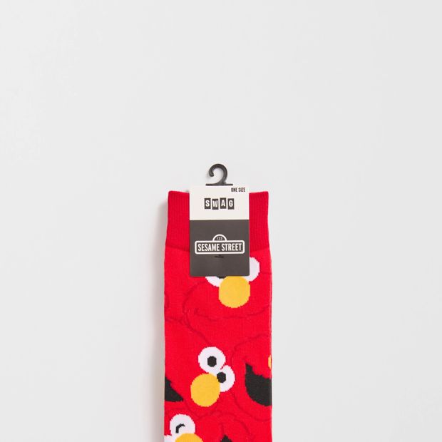 Swag Licensed Crew Socks - Sesame Street Elmo