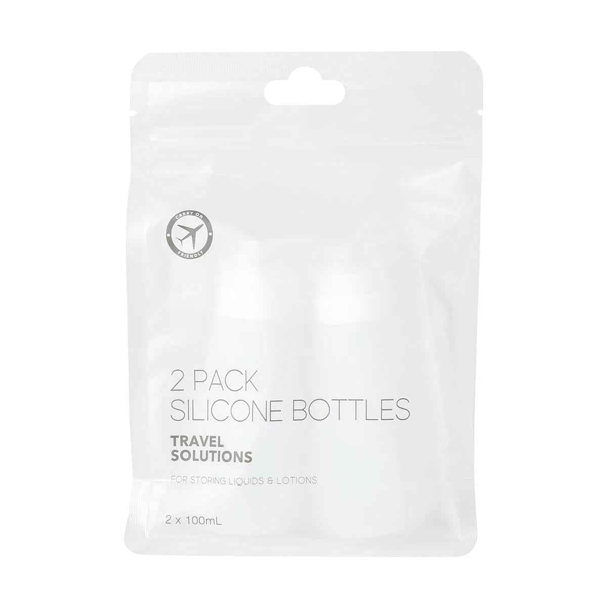 2 Pack Travel Solutions Silicone Bottles