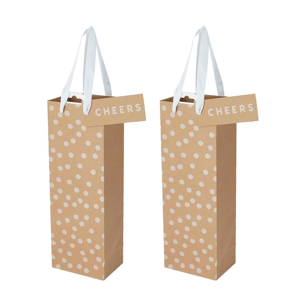 2 Pack Kraft Bottle Bags