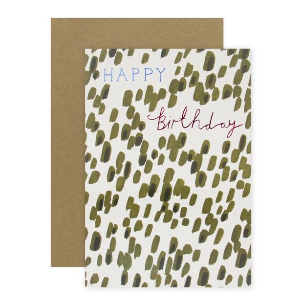 Connections from Hallmark Birthday Card - Olive Brush Strokes