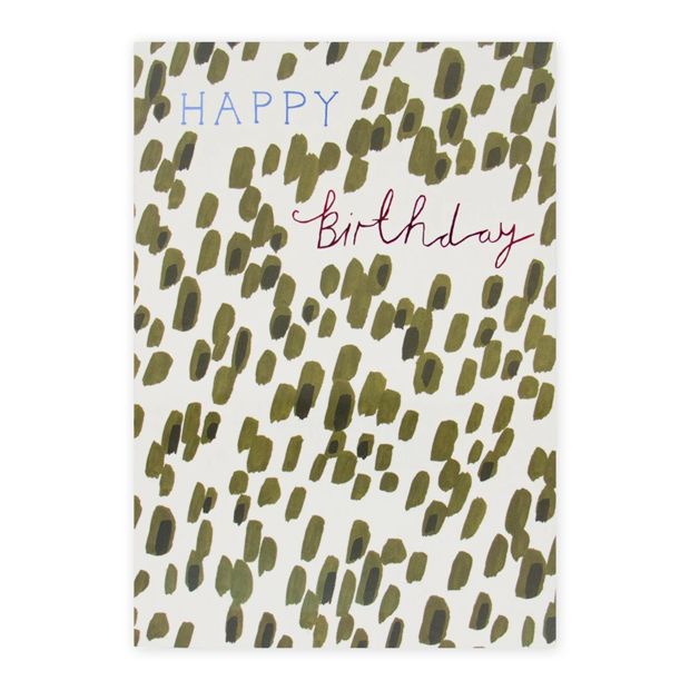 Connections from Hallmark Birthday Card - Olive Brush Strokes