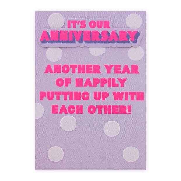 Connections from Hallmark Anniversary Card - Happily Putting Up With Each Other