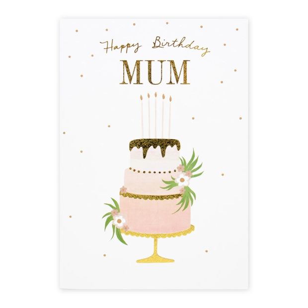 Connections from Hallmark Birthday Card for Mum - Floral Three Tiered Cake