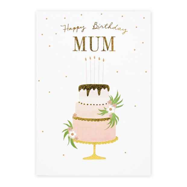 Connections from Hallmark Birthday Card for Mum - Floral Three Tiered Cake
