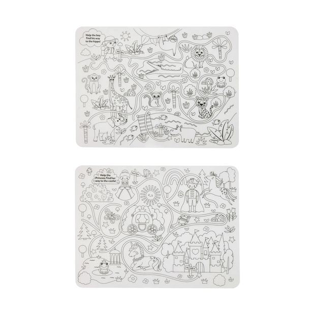 Colour in Washable Silicone Placemat, 9 Pack - Anko