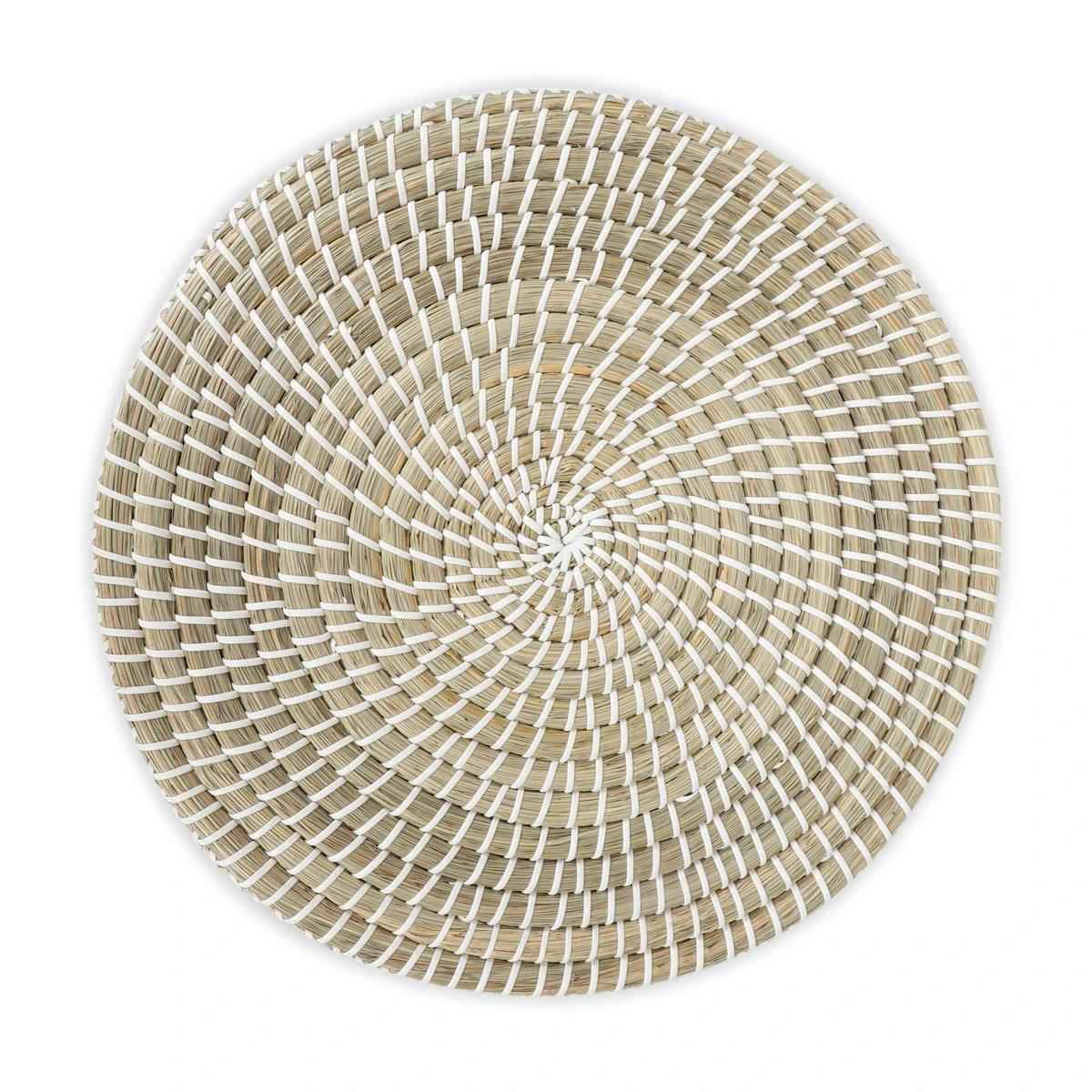 White Coil Round Placemat