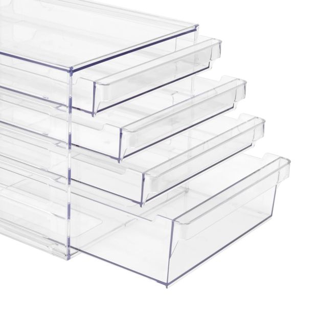 4 Drawer Set, Clear - Anko
