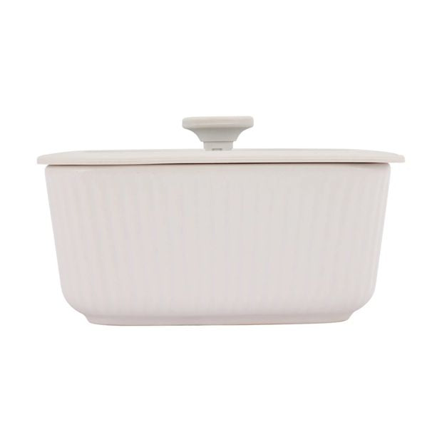 Porcelain Container with Glass Lid, 500ml  - Anko