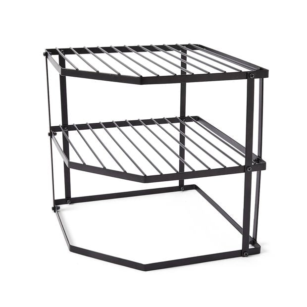 3 Tier Corner Pantry Shelf, Black - Anko