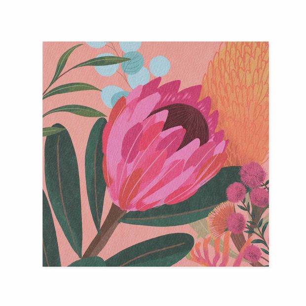 Hallmark x Christie Williams Gallery Blank Greeting Card - Pink Ice Protea