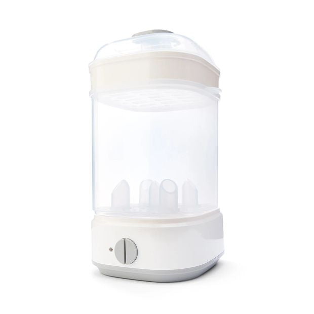 Electric Steam Bottle Steriliser, White and Grey - Anko
