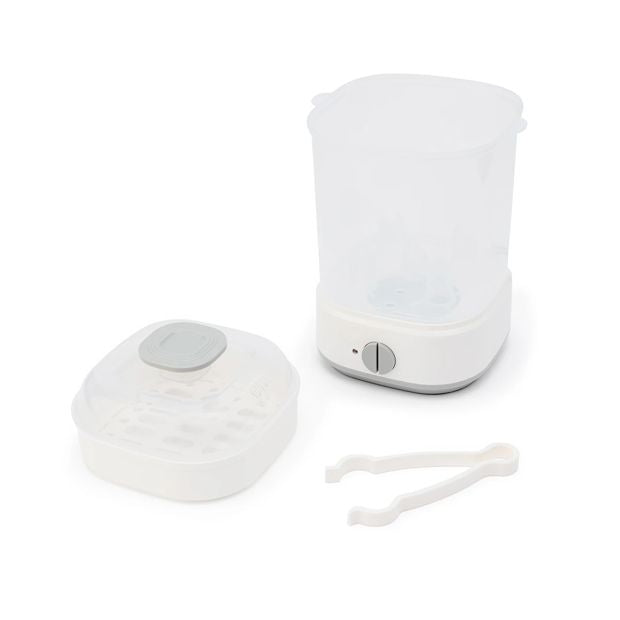 Electric Steam Bottle Steriliser, White and Grey - Anko