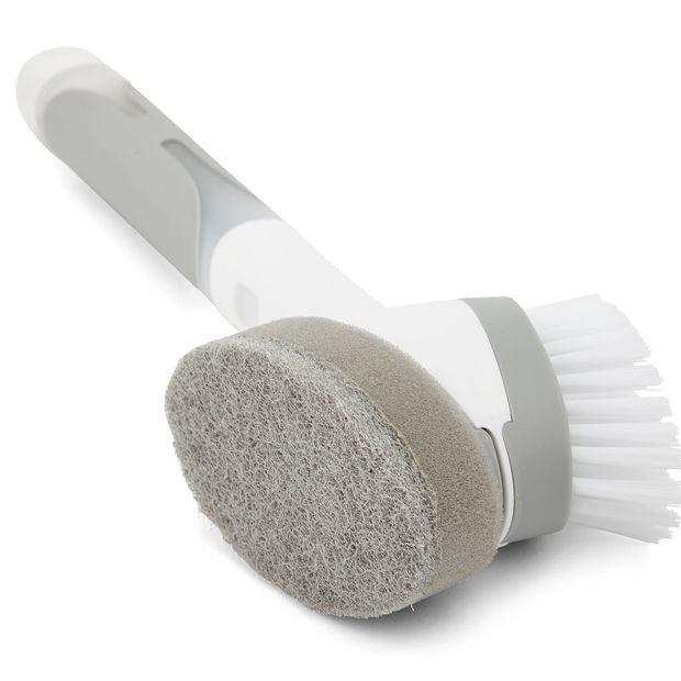 2-in-1 Dish Brush, White and Grey - Anko